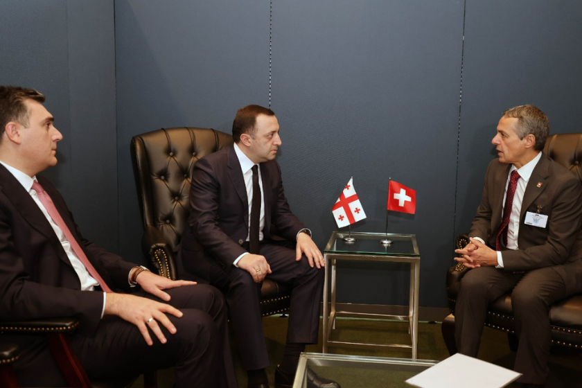 პრემიერ-მინისტრი ირაკლი ღარიბაშვილი შვეიცარიის კონფედერაციის პრეზიდენტს შეხვდა